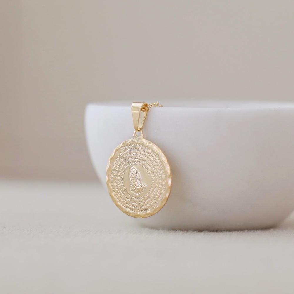 Our Father Prayer Necklace | 18k Gold Filled - Picture 3 of 9